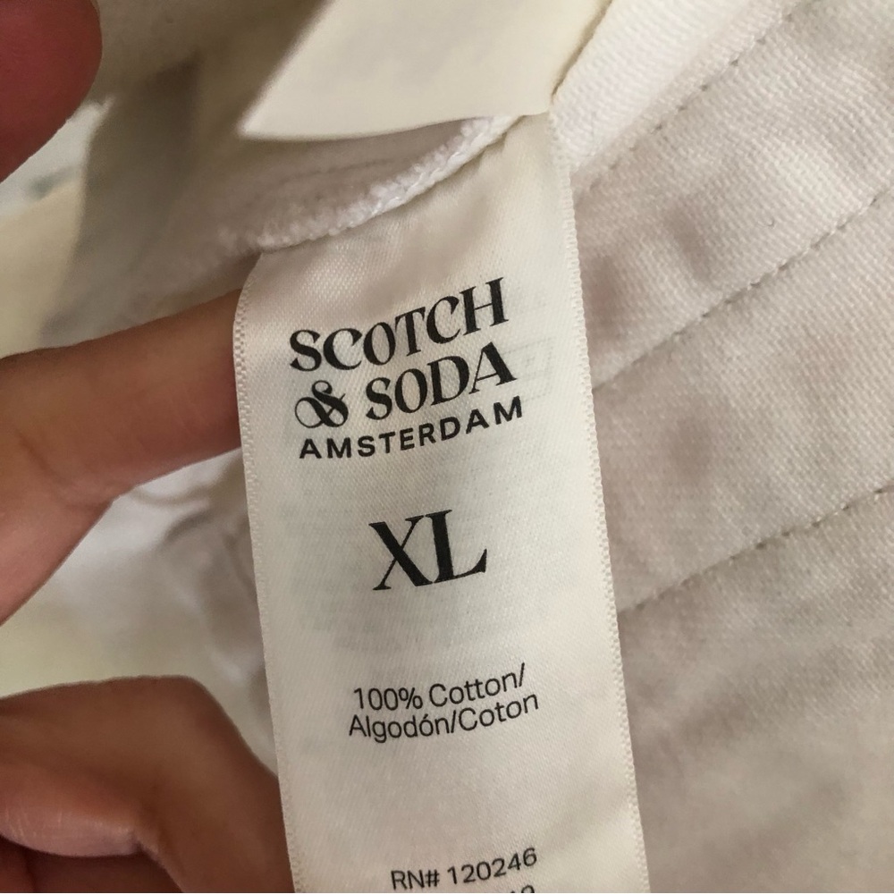 NWT Scotch & Soda 100% Cotton Off-White Denim Jacket XL - Picture 12 of 13